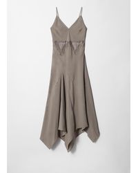 & Other Stories - Asymmetrical Satin Slip Midi Dress - Lyst