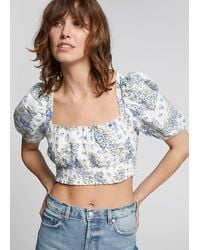 & Other Stories - Printed Puff Sleeve Crop Top - Lyst