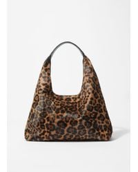 & Other Stories - Leopard-Print Leather Tote Bag - Lyst