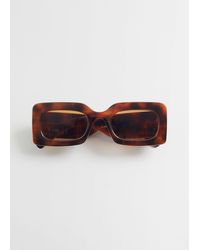 & Other Stories - Rectangular Thick Frame Sunglasses - Lyst