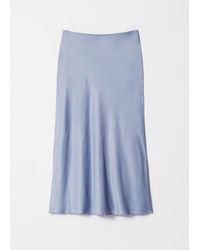 & Other Stories - Satin Midi Skirt - Lyst