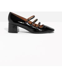 & Other Stories Mary-jane Buckle Strap Heels - Black