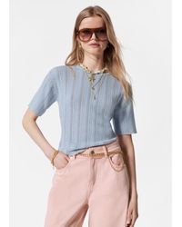 & Other Stories - T-Shirt En Maille Pointelle - Lyst