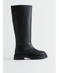 & Other Stories - Chunky Tall Leather Boots - Lyst