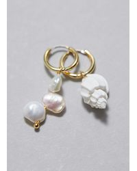 & Other Stories - Seashell Hoop Earrings - Lyst