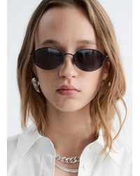 & Other Stories - Round Wire-Frame Sunglasses - Lyst