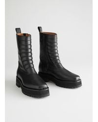 womens studded biker boots