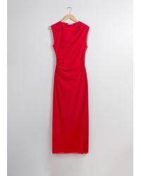 & Other Stories - Draped Sleeveless Midi Dress - Lyst