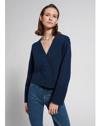 & Other Stories Oversized Boxy Wide-sleeve Cardigan - Blue