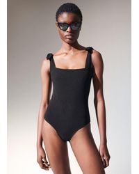 & Other Stories - Textured Bow Tie Swimsuit - Lyst