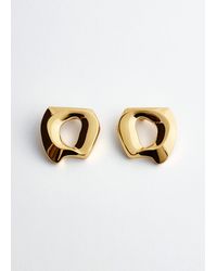 & Other Stories - Sculptural Cutout Brass Earrings - Lyst