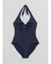 & Other Stories - Halterneck Bow Swimsuit - Lyst