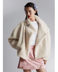 & Other Stories - Cropped Faux Fur Jacket - Lyst