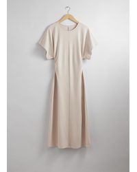 & Other Stories - Flutter-Sleeve Midi Dress - Lyst
