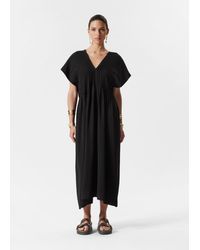 & Other Stories - Pleated Dolman Midi Dress - Lyst