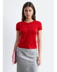 & Other Stories - Knitted Button-Front T-Shirt - Lyst