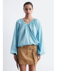 & Other Stories - Wrap Cotton Blouse - Lyst