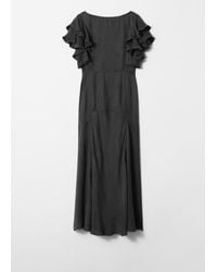 & Other Stories - Frilled Satin Maxi Dress - Lyst