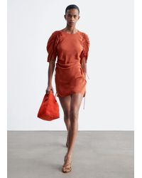 & Other Stories Sculptural Leather Mini Dress in Grey | Lyst UK