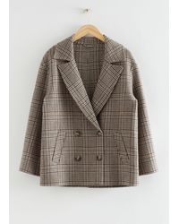 & Other Stories - Relaxed Double-breasted Wool Coat - Lyst