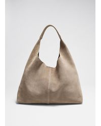 & Other Stories - Klassische Tragetasche Aus Veloursleder - Lyst