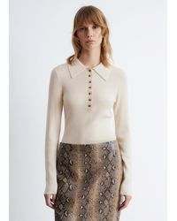 & Other Stories - Long-Sleeve Merino Wool Polo Top - Lyst