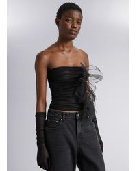 & Other Stories - Ruffled Tulle Corset Top - Lyst