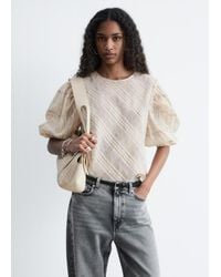& Other Stories - Balloon-Sleeve Jacquard Blouse - Lyst