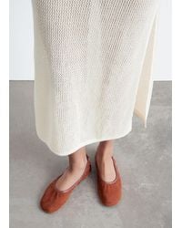 & Other Stories - Suede Ballet Flats - Lyst