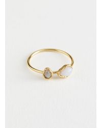 & Other Stories - Duo Stone Pendant Ring - Lyst