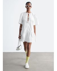 & Other Stories - Peplum Mini Dress - Lyst