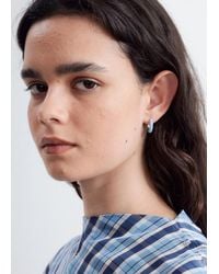 & Other Stories - Glass Detail Brass Hoop Earrings - Lyst