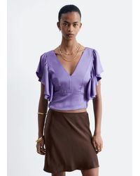& Other Stories - Ruffle V-Neck Blouse - Lyst