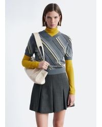 & Other Stories - Pleated Wool Mini Skirt - Lyst