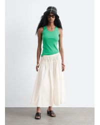 & Other Stories - Cotton Drawstring Midi Skirt - Lyst