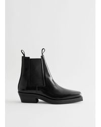 & Other Stories - Leather Chelsea Western Boots - Lyst