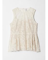 & Other Stories - Lace Peplum Top - Lyst
