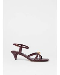 & Other Stories - Embellished Heeled Leather Sandals - Lyst