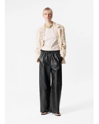 & Other Stories - Pantalon En Cuir À Cordon De Serrage - Lyst