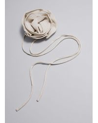 & Other Stories - Large Linen Rose Choker - Lyst