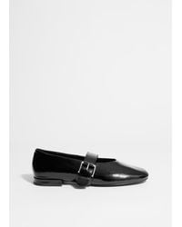 & Other Stories - Leder-Ballerinas Mit Schnalle - Lyst