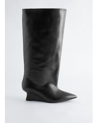 & Other Stories - Wedge-Heel Knee-High Boots - Lyst