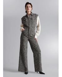 & Other Stories - Wide Sleeveless Tweed Jumpsuit - Lyst