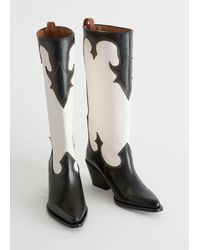 & Other Stories Western Cowboy Boots - Black