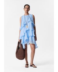 & Other Stories - Sleeveless Frill Mini Dress - Lyst