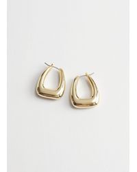 & Other Stories - Chunky Oval Hoop Earrings - Lyst
