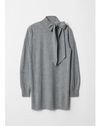 & Other Stories - Bow-Detailed Merino Mini Dress - Lyst