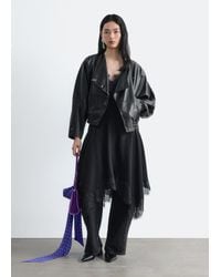 & Other Stories - Batwing Leather Bomber Jacket - Lyst