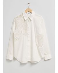 & Other Stories - Oversized Crocheted Detail Shirt - Lyst