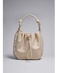 & Other Stories - Knotted Leather Bucket Bag - Lyst